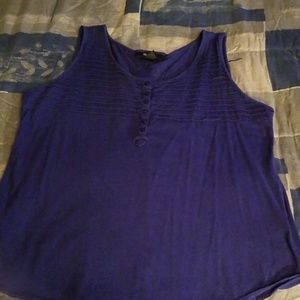 Navy blue tank top with ruffles sz xl